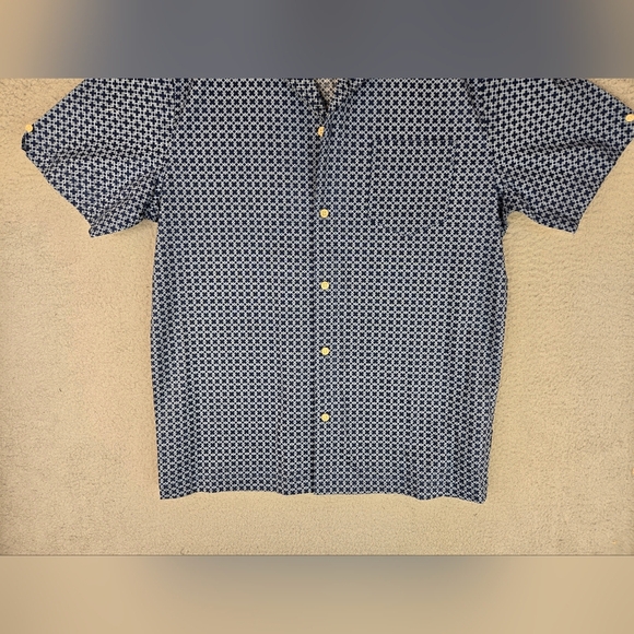 Ben Sherman Mens Wellsburg Shirt Sz S Diamond Print Short Sleeve Summer Days - Picture 4 of 12